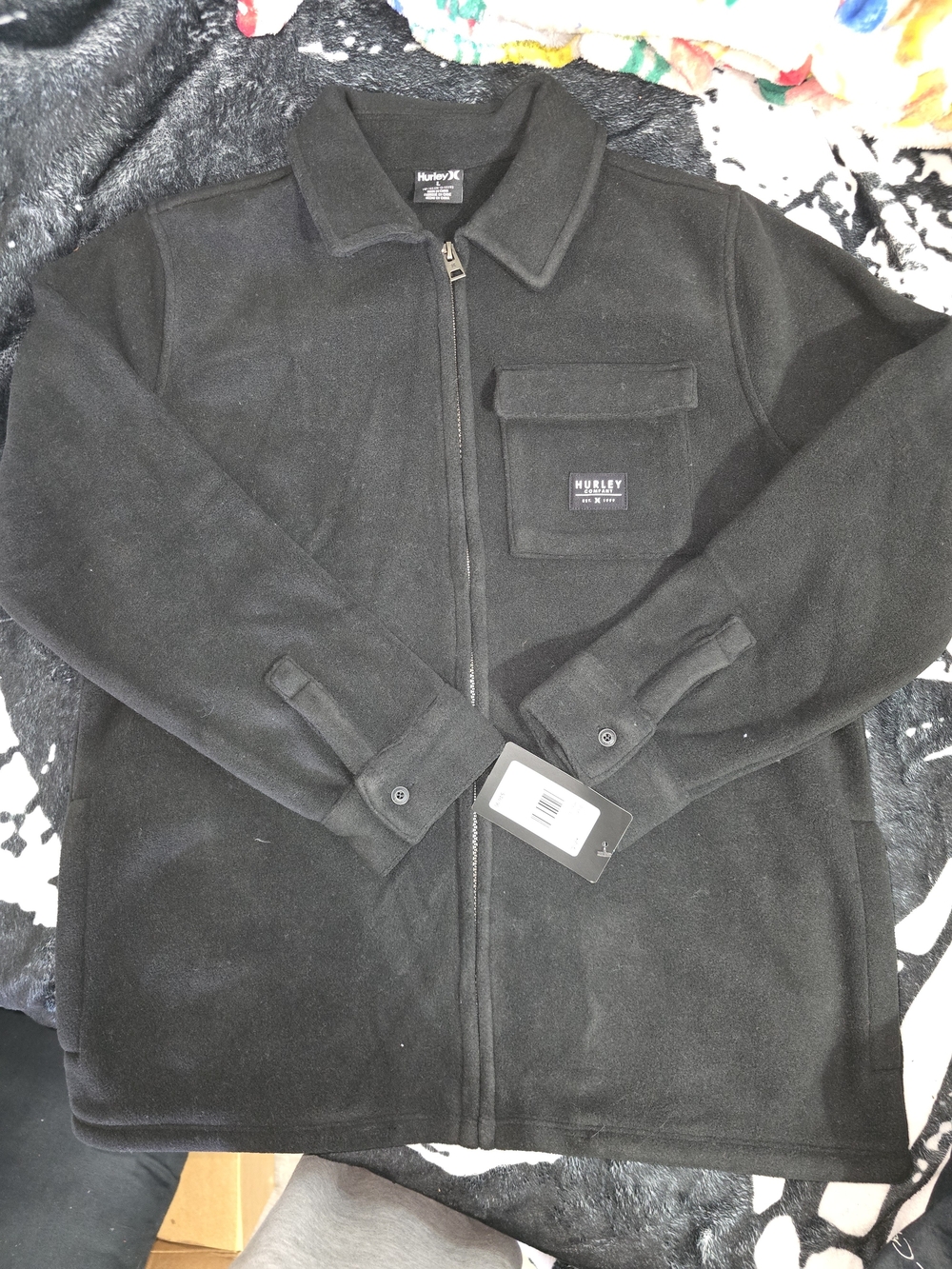 Boy's Hurley Zip-Front Fleece Jacket
